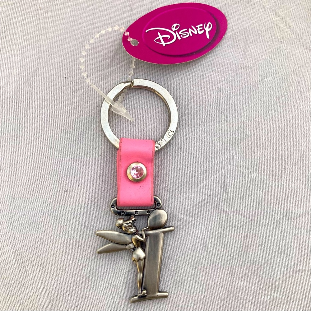 Disney Tinkerbell Letter I Pink Keychain